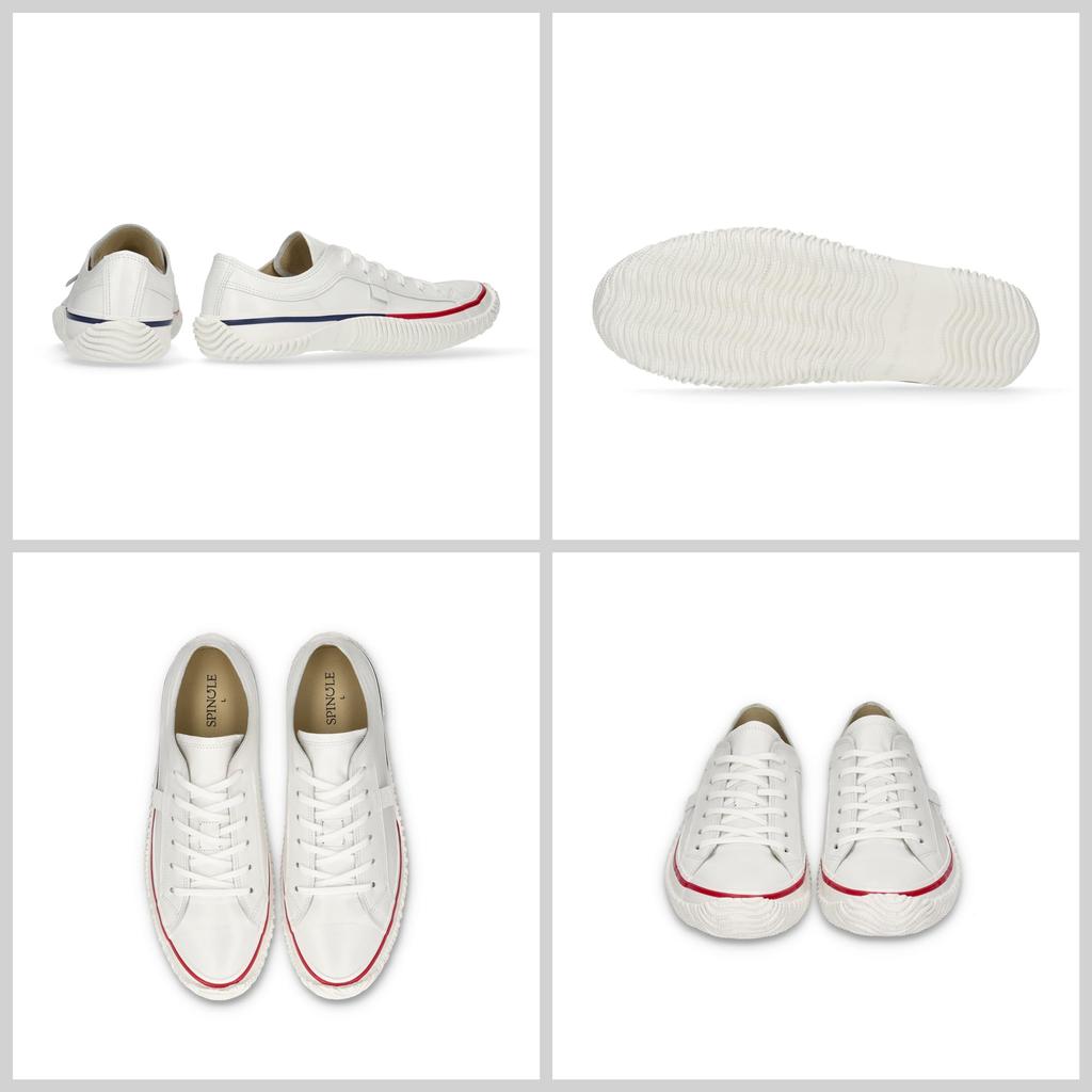 M Size Sneakers for Men and Women [Spingle] SP-1045 White/Red (25.5cm)