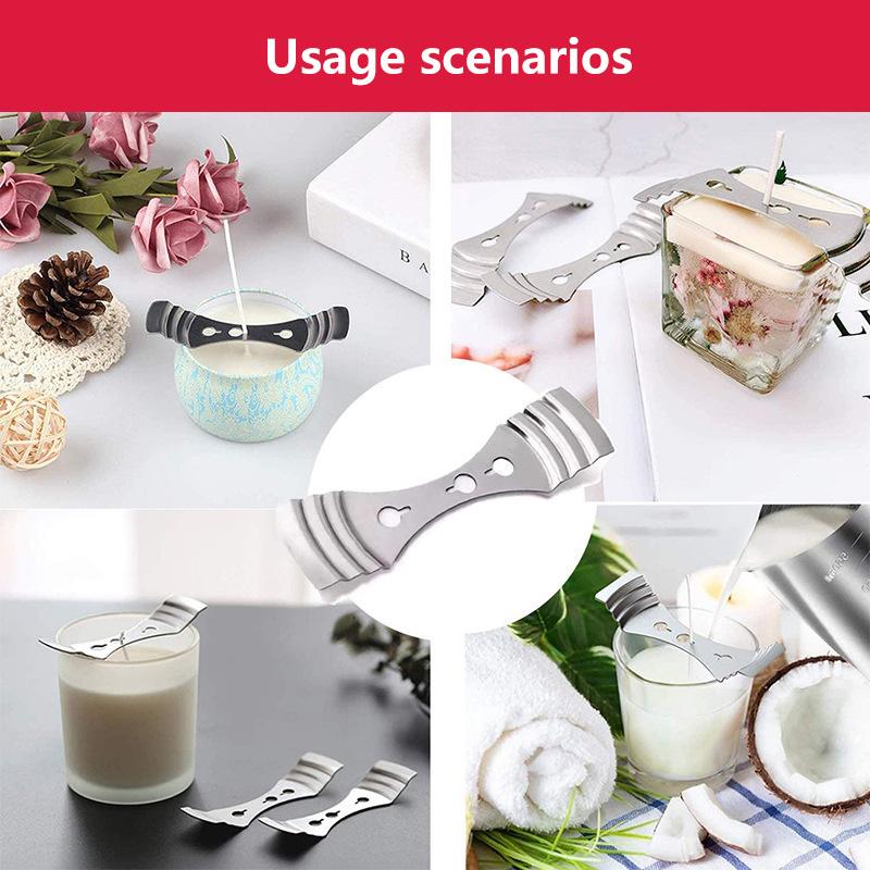 10/20 Stück Metall Kerzendocht Halter Zentrierhilfe DIY Kerzenherstellungsset Schmelzkern Hilfswerkzeug Dochtfixierer Befestigungsclip