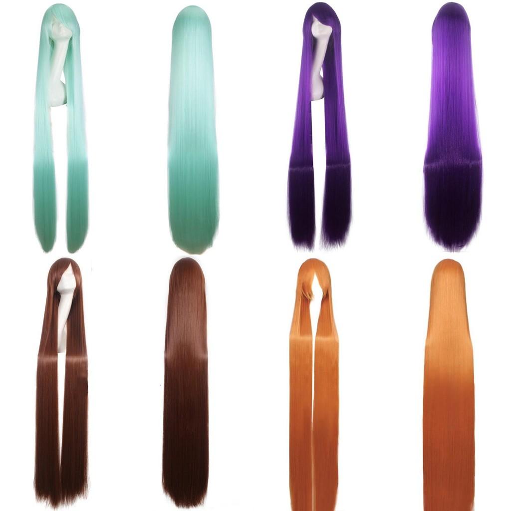120-150cm Long Straight Cosplay Wig For Men And Women Multi-colored Anime Hair