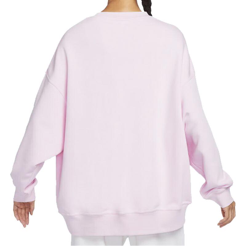 Nike As W Nsw Cozy Flc Os Crew Neck Ležérní Volná Americká Retro Mikina Dámská mikina Růžová FV4012-663