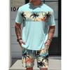 Men's Set 3D Printed Hawaiian Casual Outdoor Beach Men's Clothing
