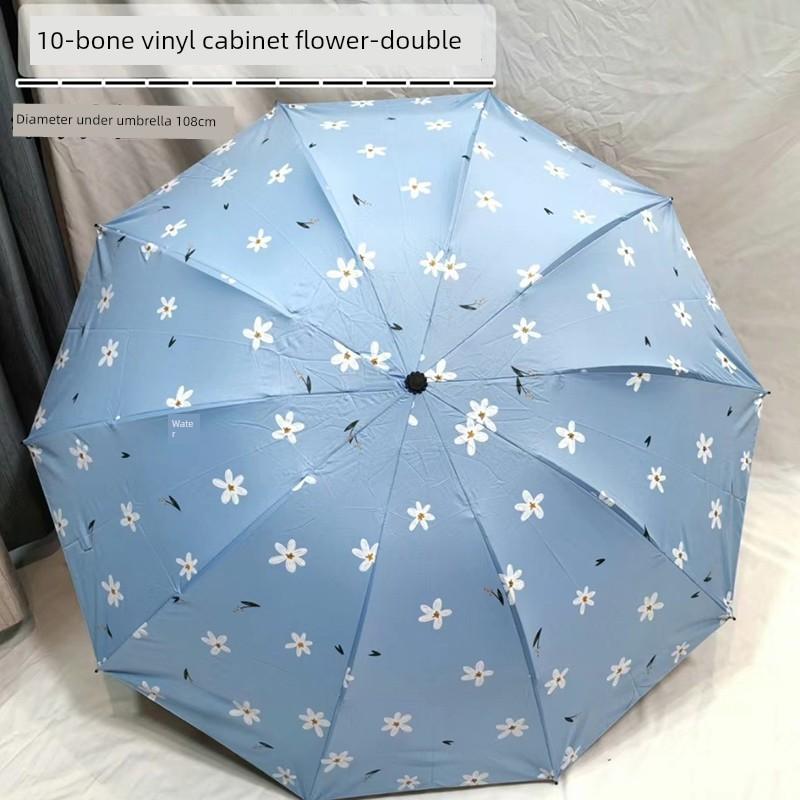 12-Rib Extra-Large Umbrella, Dual-Purpose for Sun and Rain, Sunshade Umbrella for Men and Women, Manual Reinforced Folding Sun Protection Umbrella