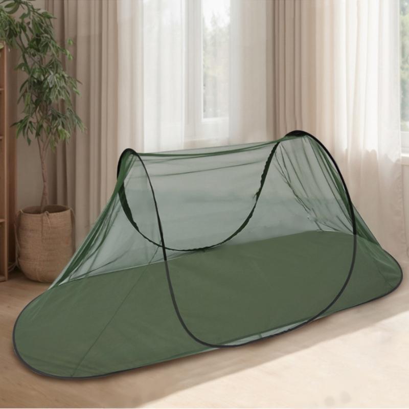 Boats Shape Tent Single Outdoor Camping Mosquitoes Mesh Tent Breathable Hand Throwing Extended Net for Camping, Fishing