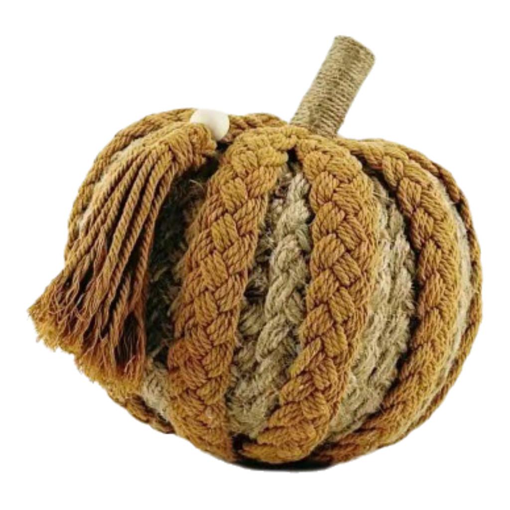 Table Halloween Pumpkin Top Decoration Handmade Woven Crafts Cotton Material