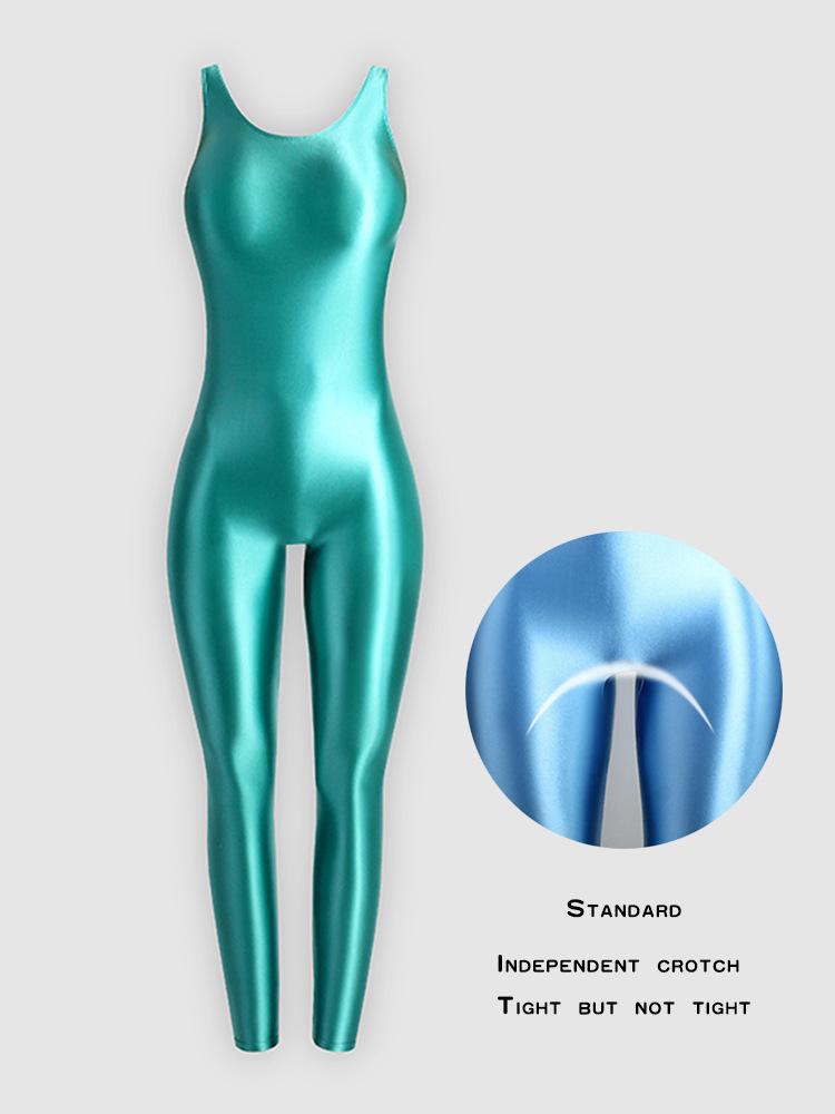 Body da Fitness Scintillante da Donna con Canotta e Leggings 9/10