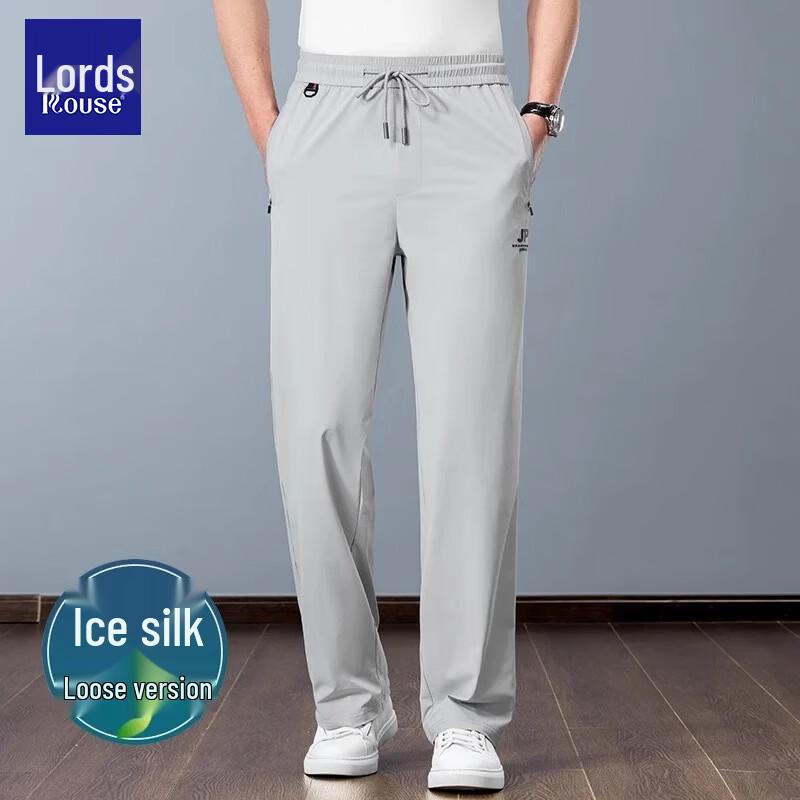 LOZ Men s Ice Silk Quick-Dry Casual Pants 6XL