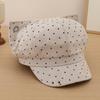 Cute Cat Ear Beret Hat Women - Vintage Octagon Cap With Polka Dots Wide Brim Adjustable Fit Fall Fashion