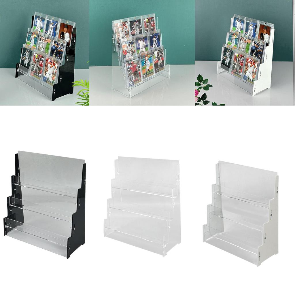 Acrylic Card Display Rack Lightweight Collection Riser Shelf Desk Organizer for Home Shop