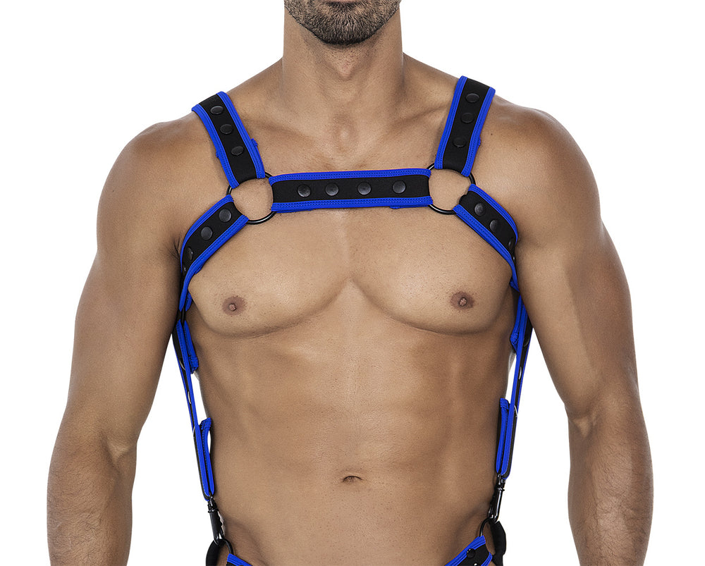 Harnais Neo Noir-Bleu - CUT4MEN - Harnais