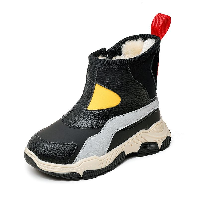 Children's Cotton Boots Winter New Boys' Shoes Snow Boots Girls Fleece Thickened Cotton Shoes Warm Winter Shoes Tide