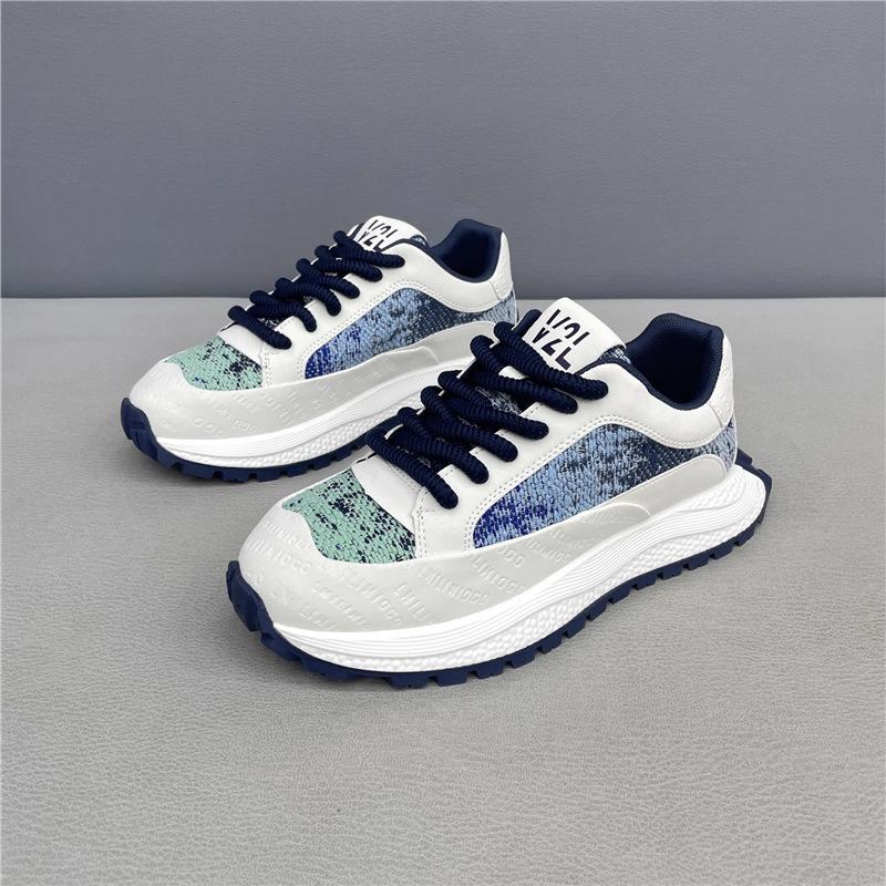 Autumn embroidery Forrest Gump shoes contrasting color design trendy sports casual shoes lightweight trendy shoes v