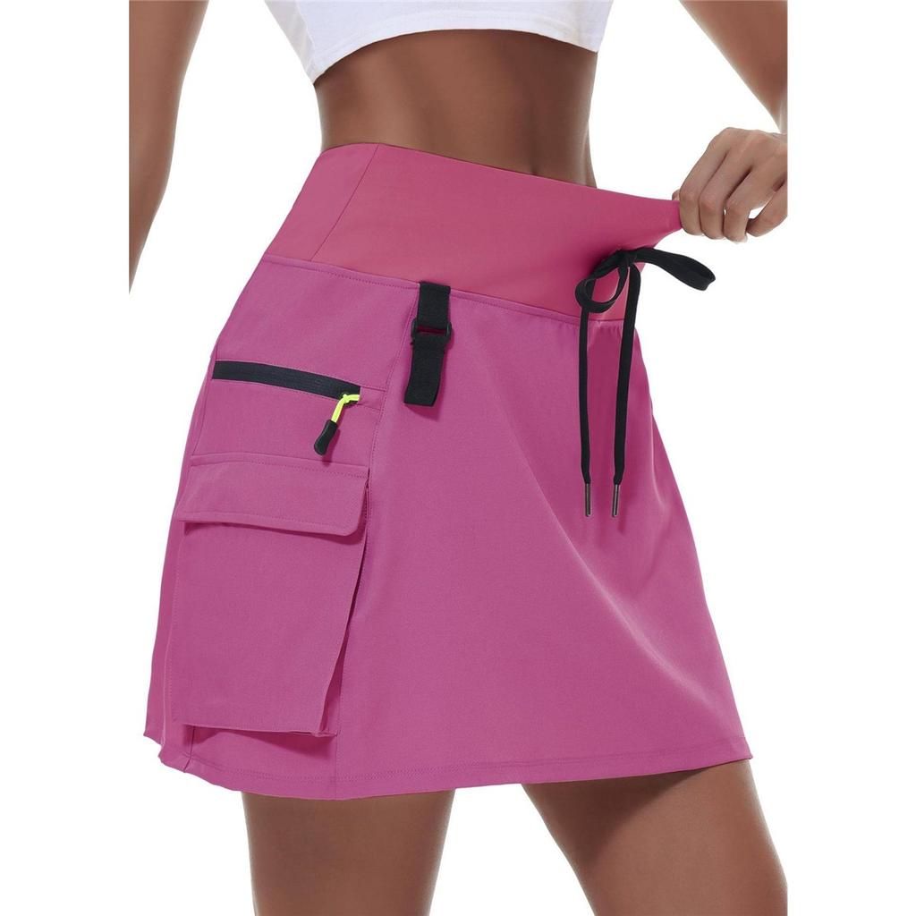 Women's Hiking Cargo Skirt Outdoor Sports Zipper Tennis Skirt