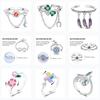 Free Size Ring For Women S925 Silver Original Blue Eyes Dragon Bee Shell Cherry Adjustable Rings Clover Chain Open Ring Jewelry