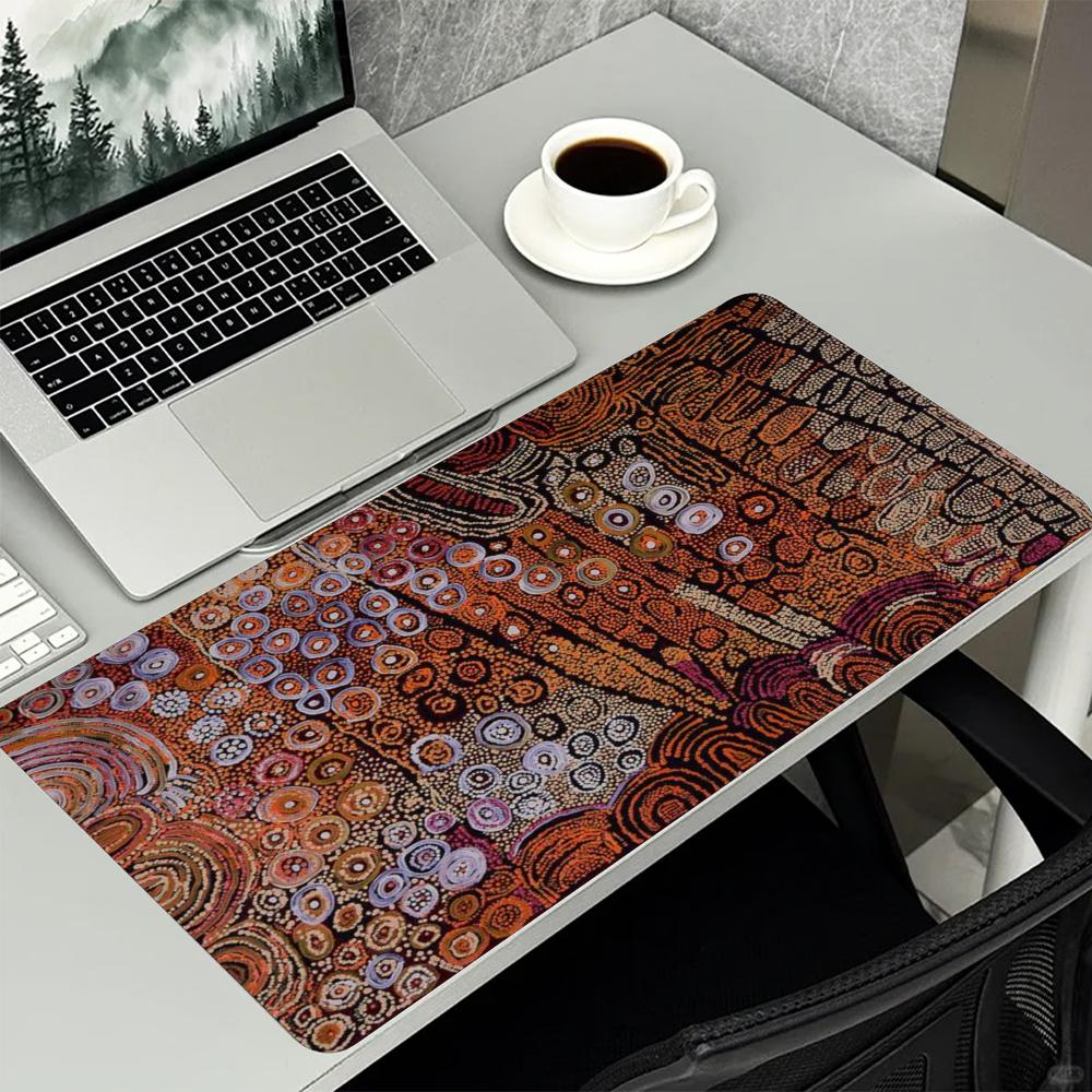 Boho Ethnic Mandala Pattern Extended Gaming Mouse Pad Nonslip Rubber Base Large Desk Mat Keyboard Mouse Pad For Laptop Pc