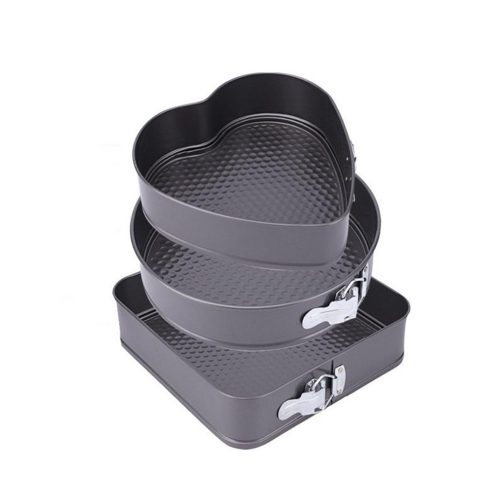 3pcs Carbon Steel Cake Mold Baking Tools Live Bottom Baking Pan Tool  Home Kitchen
