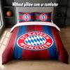 Set Biancheria da Letto Design Bayern Monaco 1 Copripiumino + 2 Federe Morbido Traspirante Biancheria da Letto per la Casa