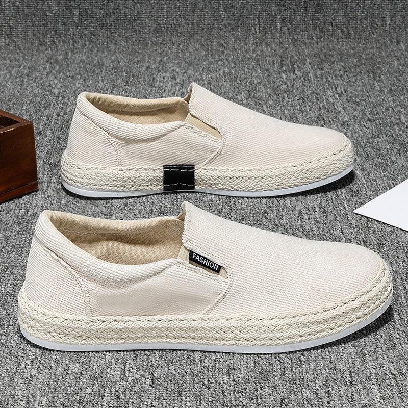 Man's Sneakers Canvas Flat Fisherman Linen Cloth Sneakers Shoes Male Summer Casual Shoes for Men Loafers Walking Shoes Male