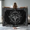 Satan-Print Flanelldecke Hohe Qualität Warm Bequem Decke für Alle Jahreszeiten Perfekt für Geschenke Heimdekoration