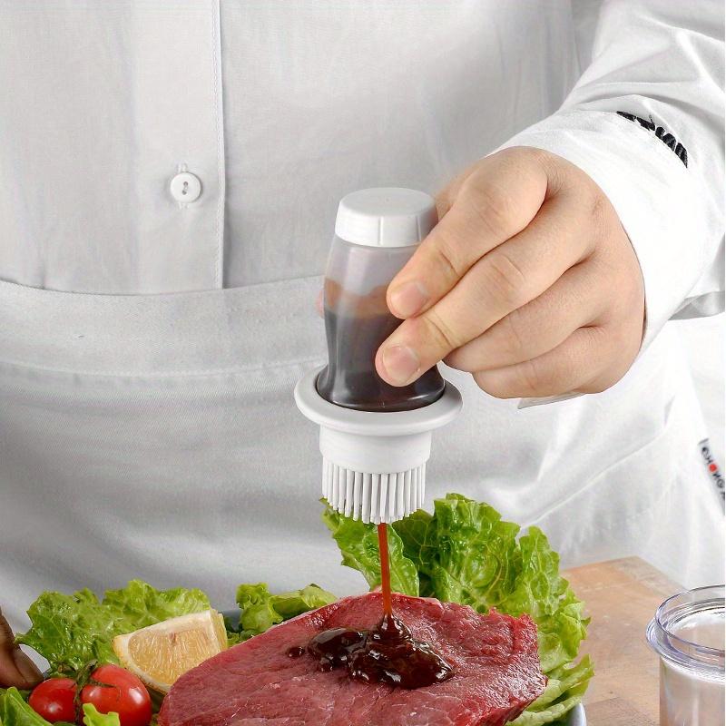 

1pc Silicone Oil Bottle Brush with Protective Cover BBQ Brush DIY Baking Tool помаранчевий