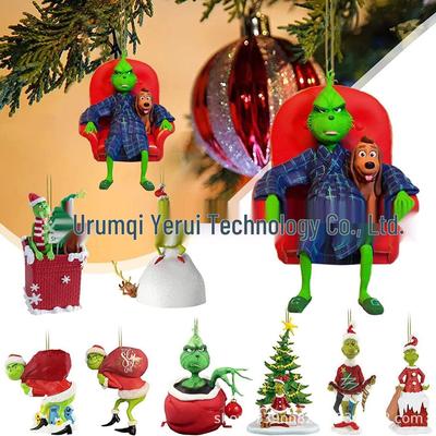 Grinch Monster Stil Weihnachtsbaumschmuck - Bauernhaus Dekor
