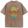 Triangle Turtle Men's Short-Sleeved T-shirt Men Women Casual Oversized T-shirt Vintage Colored Mens T-shirts