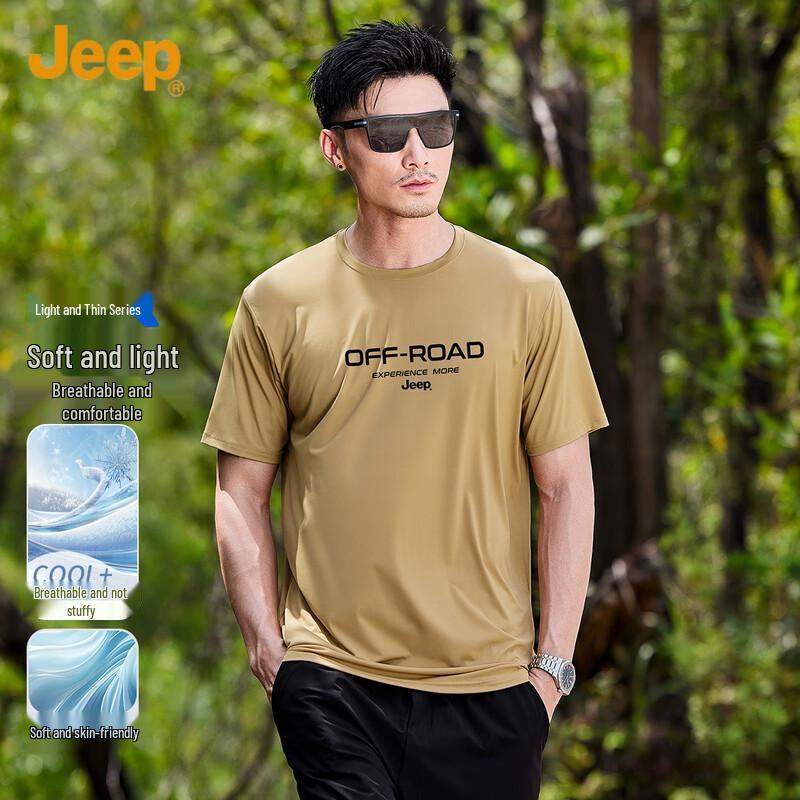 

JEEP Men s Casual Round Neck Short Sleeve T-Shirt M