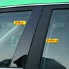 6Pcs Car Window Pillar Posts Door Trim Sticker Glossy Black for Nissan Altima fibre - Decoration Exterior Accessories