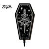Entrance Hall Storage Halloween Gothic Wooden Wall Hook with Moon Star Skeleton Patterns, Decorative Retro Key Hanger for Bedroom Accessory