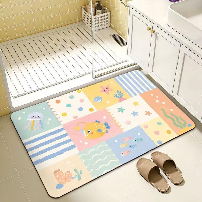 Koupelnová savá křemelina toaletní rohožka toaleta toaleta podlahová rohožka toaleta koberec
