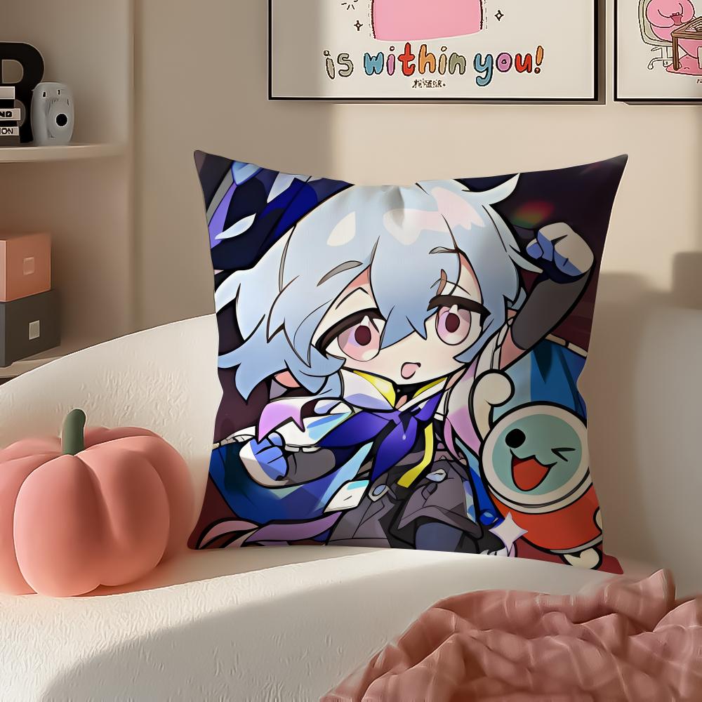 Game tactical AArknights Cushion Cover Pillowcase Short Plush Invisible zipper Room Sofa Cushion Cover
