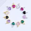 S925 Sterling Silver Color Mini Heart-Shaped Small Charm for Jewelry DlY Bracelet Necklace Accessories SD54