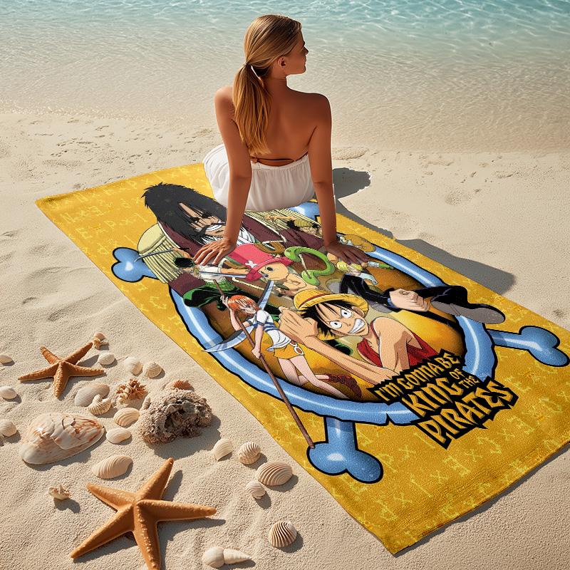Pirate Stylish Digital Printing Beach Towel Quick‑Drying Absorbent Blanket for Beach Pool Gym Travel C364
