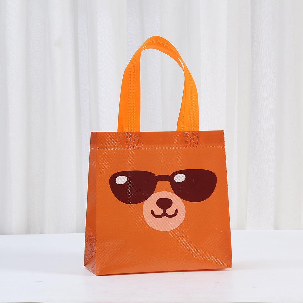 12/30pcs Cute Bear Cartoon Gift Tote Bags Waterproof Non Woven Shopping Bags Party Favor Gift Packaging Bags