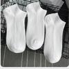 5 Pairs/Pack Ankle Socks Women 100% Cotton Invisible Sweat-absorbing Girls Low Tube Boat Socks white socks