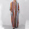Men S Casual Long Sleeve Striped Ethnic Robe Gown