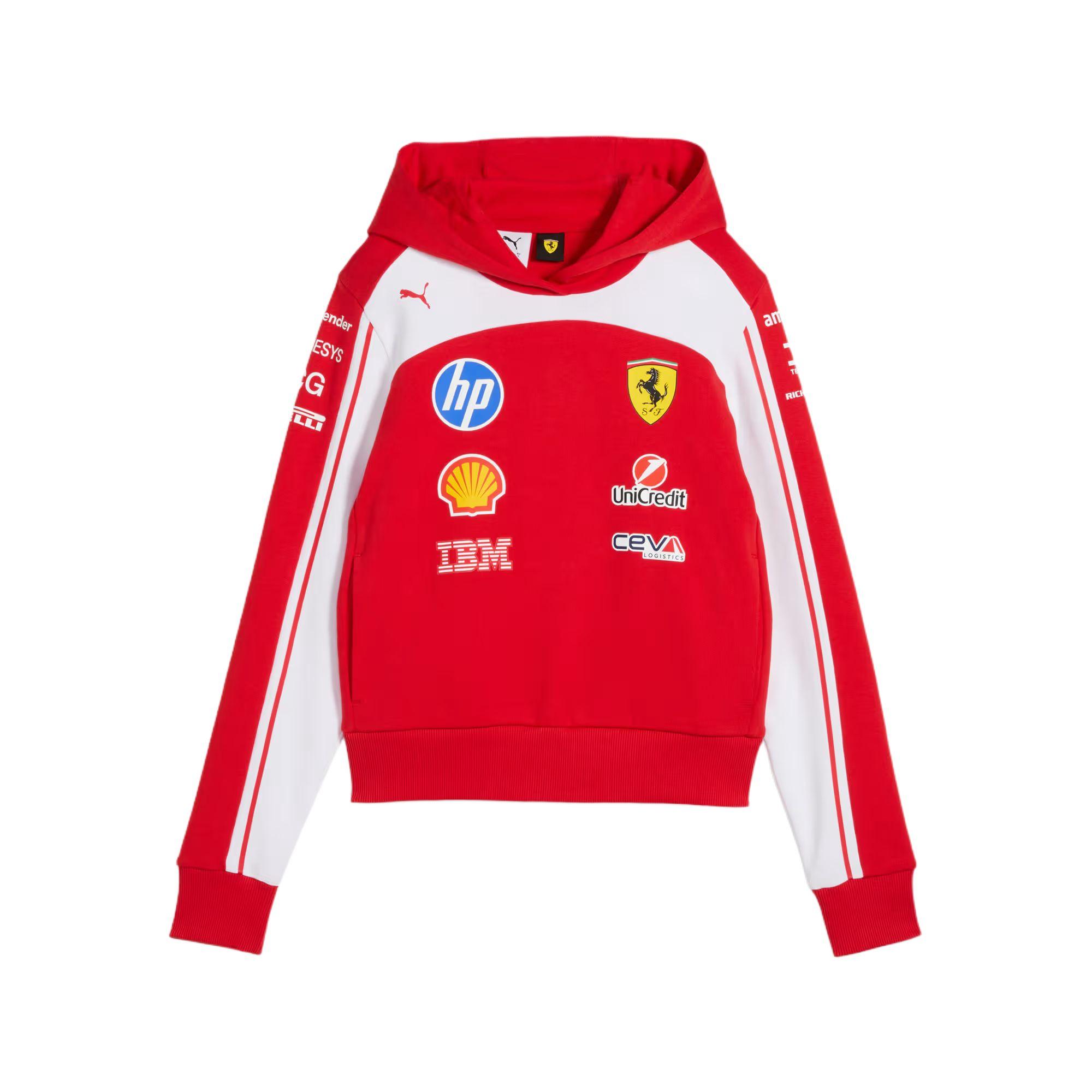 Puma Scuderia Ferrari HP Replica F1 Short Sleeve Hoodie Women hoodies 713833-01 L