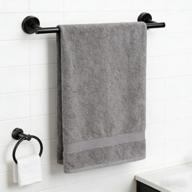 Stainless Steel Towel Rings Robe Hook Toilet Paper Holder Adhesive Towel Rack for Modern Bathrooms Easy to Install