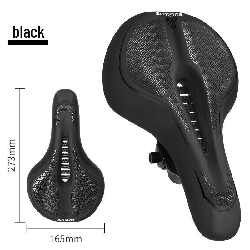 

Waterproof Shockproof Breathable Hollow PU Leather Mountain Bike Saddle 273x165mm