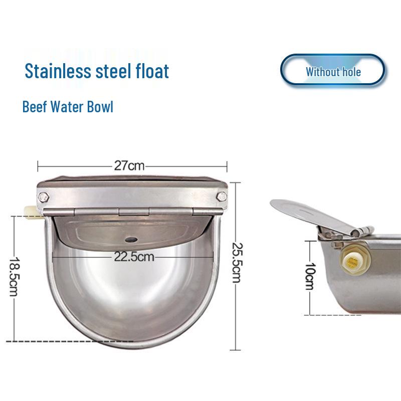Stainless Steel Automatic Drinking Bowl for Cows, Horses, and Sheep with Float Ball