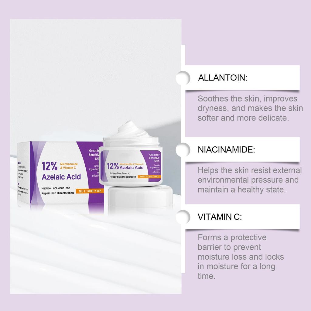Azelaic Acne Care Cream Gently Moisturizes And Improves Facial Acne Brightening And Moisturizing Cream