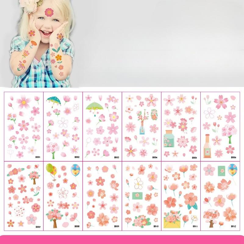 6Pcs/set Kids Space Themed Temporary Tattoos Fantasy Planet Designs Fun Preschool Party Favors Stickers