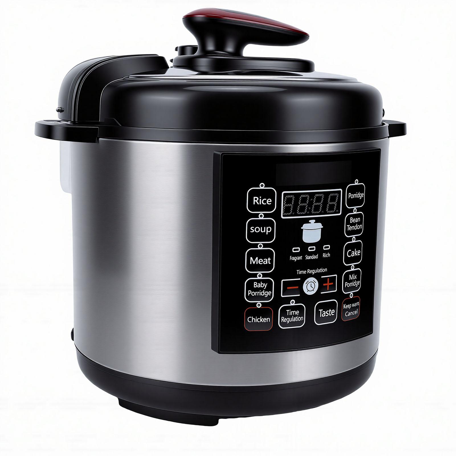 Pressure Cooker High Efficiency High Safety 6L Multi Cooker with Reservation Function for Rice Cooker Slow Cooker L