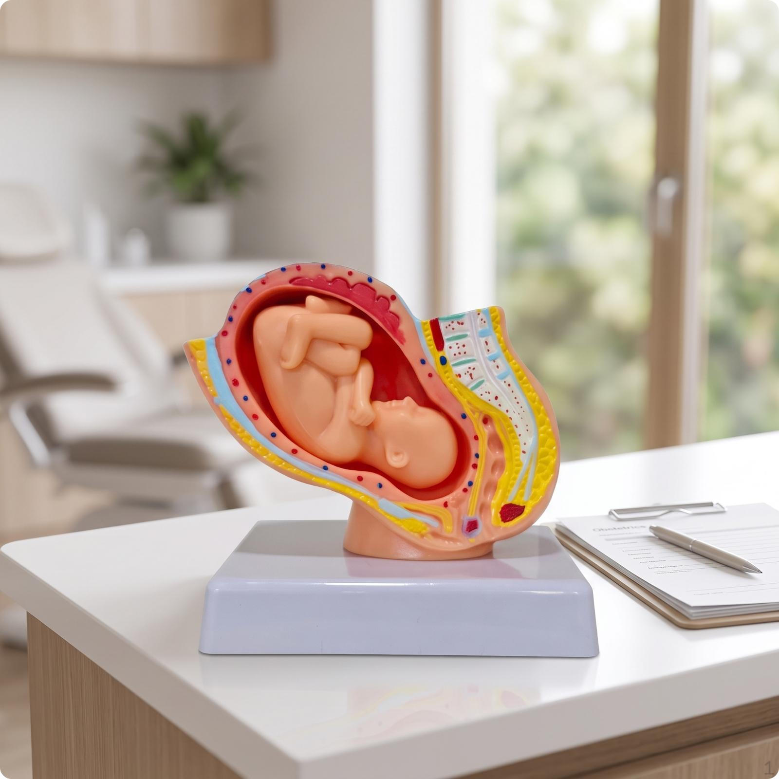 Uterus Model with Fetus CrossSection Structural Gestation Medical for Teachers, Doctors,