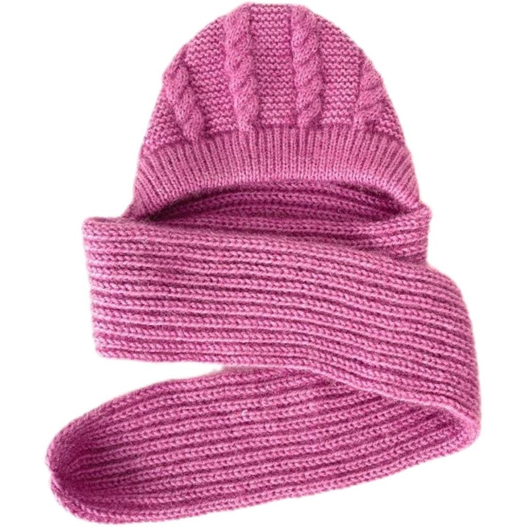 Warme Mütze, Schal, Strickmütze, Wollmütze, Outdoor-Mütze, Winddichte Mütze, Kalte Mütze, Halstuch, Ohrenschutzmütze