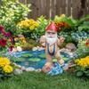 Resin Garden Gnome Statue Swimming Design Outdoor Decoration Art Craft For Garden Lawn Yard