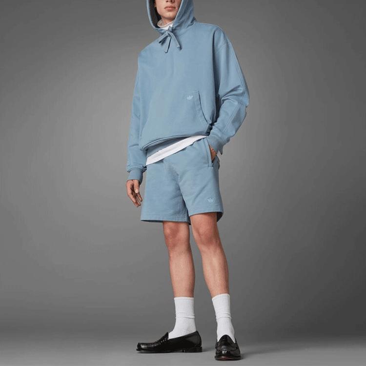 Adidas Originals Trefoil Blue Version Solid Color Hooded Sweatshirt Men Tops HD4821