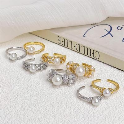 Shining Zir*****Pen Ring, Personalized Niche Design, Sweet And Elegant Temperament, Advanced Sense, Daily Matching, Ring Woman