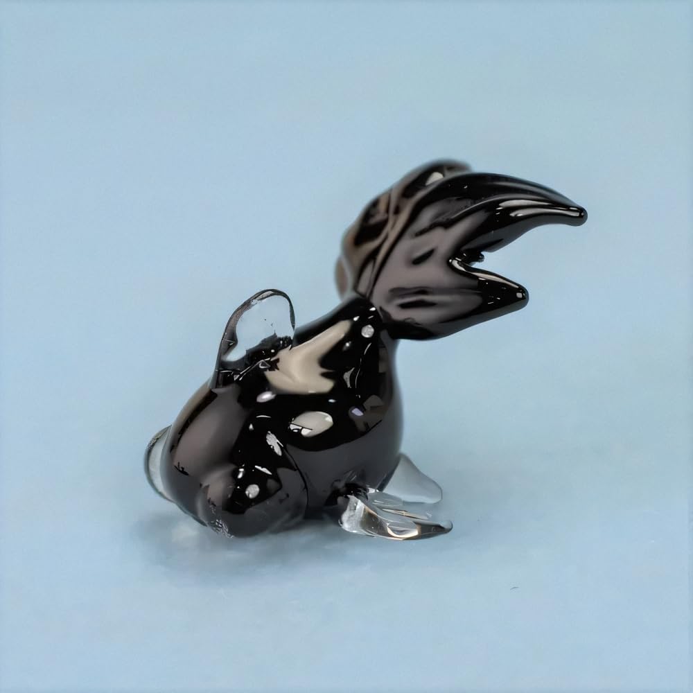 Four Cart Cute Handmade Glass Craft [Butterfly Tail Demekin] x 6-Piece Set