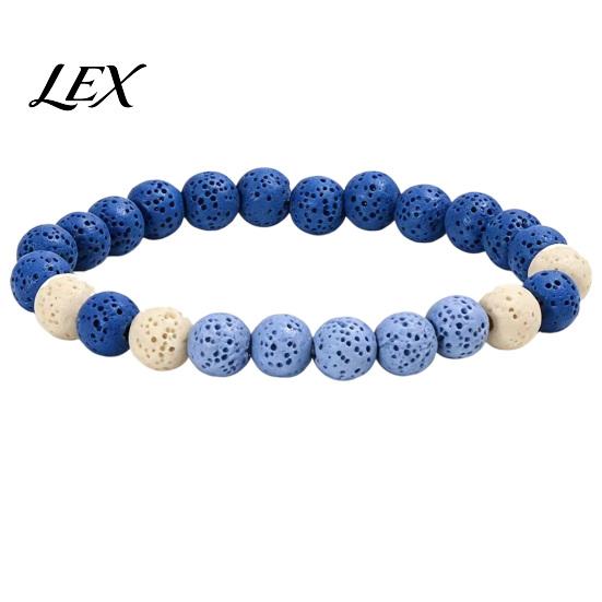 Dopamine Color Beaded Wristband Obsidian Stone Bracelet for Men Women, Colorful Rock Beads Unisex Fashion Stackable Stretch Bracelet, Aromatherapy
