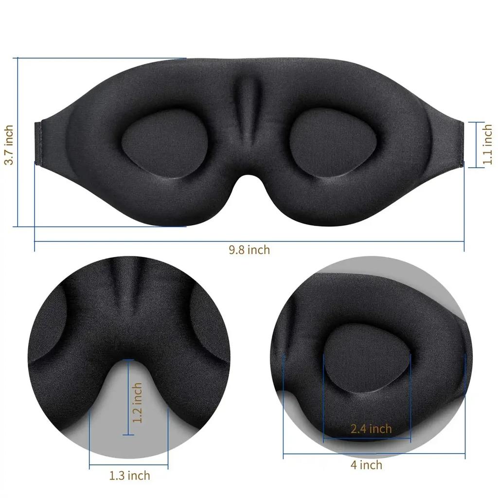 Eye Mask for Sleeping 3D Contoured Cup Blindfold Concave Molded Night Sleep Patch Block Out Light with Women Men